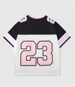 Custom Men Short Sleeves American Football Jerseys V-Neck Sports Low Price Lightweight Mesh American Football Mesh Baggy Jersey - Product Image 2