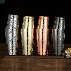 เชคเกอร์บอสตันสแตนเลส 304 ลายสลักแบบกำหนดเอง อุปกรณ์ผสมเครื่องดื่มสำหรับบาร์ ขายดี - Product Image 3