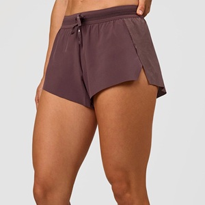Shorts de sport pour femmes en denim polyester, respirants, à séchage rapide, écologiques, sans poches, pour la musculation - Product Image 3