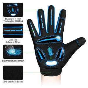 Wholesale Cycling Biking Gloves <b>for</b> Men Touchscreen Full <b>Finger</b> Shock Absorbing <b>Light</b> Weight Workout Training Sports Gloves - Product Image 3
