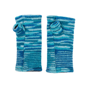 Best Himalaya <b>Wool</b> Blend Fingerless <b>Gloves</b> Hand-Knit Wrist Warmers Striped Style Fleece Lined Cold Weather Wear Touchscreen - Product Image 4