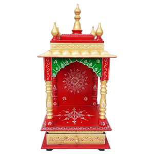 Producto de decoración del hogar de templos de madera indios tradicionales - Product Image 3