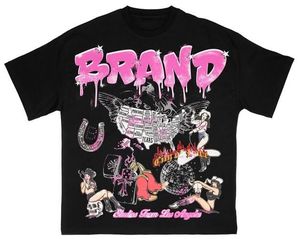 Conjunto de Camiseta y Pantalones Cortos Deportivos para Mujer, Diseño Vintage Lavado con Ácido, Impresión Serigrafiada, 100% Algodón, Cuello Redondo, Tejido de Punto, 2026 - Product Image 5