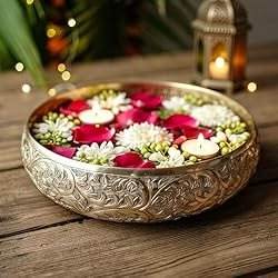 Bol Urli en métal de qualité supérieure avec texture martelée, idéal pour les cadeaux et les centres de table pour occasions spéciales - Product Image 2