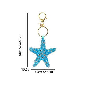 Breloques de sac pour femmes, breloques personnalisées pour sacs, breloque de sac étoile de mer grande taille faite à la main - Product Image 2