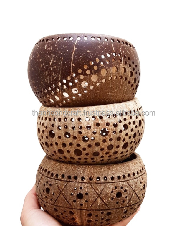 Hot 2021!!! Handmade coconut tealight candle holder - Coconut shell bowls for candle holder