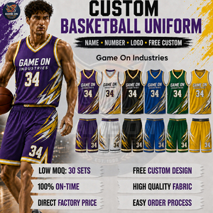 With Own Logo Print Custom Sublimation Printing Basketball Jersey Set Factory Direct Men Athletic Sportswear Basketball Uniforms - Product Image 1