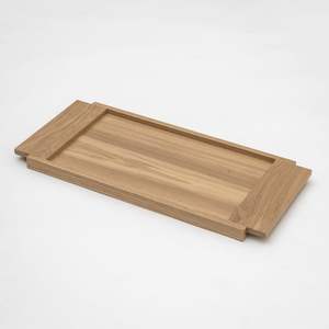 Plateau de service en bois massif fait à la main, plateau de petit-déjeuner avec poignées latérales pour café, thé, collations, décoration de table à manger - Product Image 4