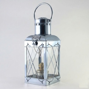 Handmade Vintage Stainless Steel Metal <b>Lantern</b> For Home Decoration Indoor Hanging Ship Oil Lamp With Polished <b>Silver</b> Finish - Product Image 3