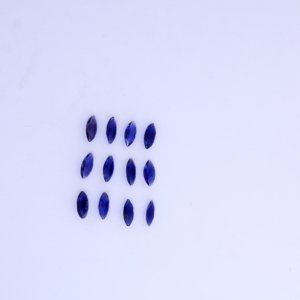12 ชิ้น พลอยไอโอไลต์สีน้ำเงินม่วงธรรมชาติ, รูปทรงมาร์คีส์ขนาด 4x8 มม., พลอยเจียระไนแบบหลวมสำหรับทำเครื่องประดับ - Product Image 3