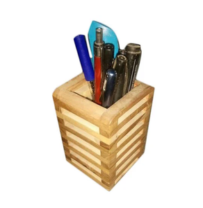 Porte-stylos en bois, porte-stylos en bois personnalisé, porte-stylos en bois multifonctionnel pour la décoration de bureau, prix imbattable - Product Image 2