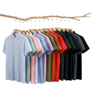 Camiseta Polo de Manga Corta de Color Sólido, 180G, 32 Hilos, Algodón Supersuave, con Logotipo Bordado Personalizado OEM, Ropa de Trabajo Informal - Product Image 1