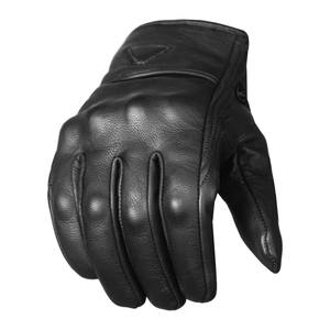 Guantes de Motocicleta de Cuero Premium con Pantalla Táctil, Antideslizantes, Transpirables, con Forro de Felpa Suave, Deportivos, para Hombre y Mujer, Uso en Exteriores, Color Negro - Product Image 1