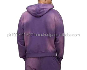 Conjunto de Sudadera con Capucha y Cremallera Personalizada con Logotipo, Lavado Ácido, Estilo Urbano de Invierno, con Pedrería, 120 g/m² - Product Image 3