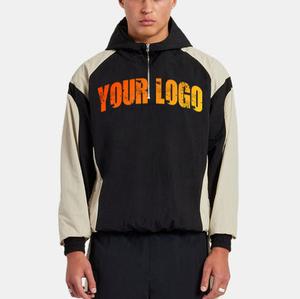 Ensemble court imperméable coupe-vent imprimé pour homme avec logo personnalisé, idéal pour l'été et les loisirs - Product Image 3