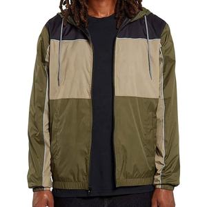 Chaqueta Cortavientos con Capucha para Hombre, Diseño Colorblock, Ligera, Transpirable, Resistente al Viento, Estilo Deportivo Informal, Venta al Por Mayor - Product Image 1