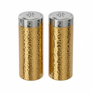 Wholesale Modern Stainless Steel Hammered Rectangular <b>Salt</b> And <b>Pepper</b> <b>Shakers</b> With Metal For Home Hotel Restaurant Kitchen Use - Product Image 5