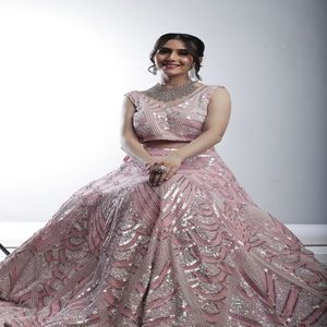 Exclusive Wholesale Plus Size | Indian Wedding Lehenga Choli Multicolor | <b>Sequin</b> Lace Embroidery Designer Custom Made Wear Set - Product Image 3