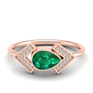 Anillo de Moissanita y Esmeralda con Certificación GRA de Alta Calidad REYES, Elegante Anillo de Compromiso de Oro Blanco de 14K, Joyería de Regalo para Ella - Product Image 5