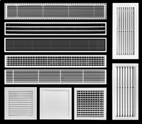 Diffuseur carré Grille d'alimentation d'air Grille de retour d'air en alliage d'aluminium Taille de sortie d'air personnalisable