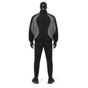 Veste coupe-vent de sport pour homme avec logo personnalisé, imperméable, légère, entièrement zippée, veste de survêtement, couleur contrastée, streetwear, veste athlétique - Product Image 3