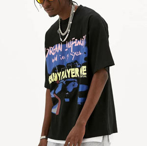 T-shirt personnalisé 100 % coton pour homme, poids lourd 240 g, coupe oversize décontractée, épaules tombantes, impression DTF, manches courtes unies - Product Image 2