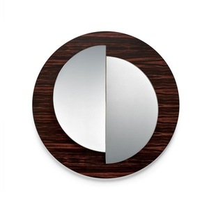 Newest Modern <b>Round</b> <b>Wall</b> <b>Mirror</b> With Wood Frame And Two-Side Glass Design Decorative - Product Image 5