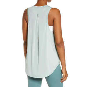 Débardeur sans manches col rond pour femme, couleur claire, tricoté en polyester respirant, couleur unie, longueur standard, prix abordable 2026 - Product Image 4