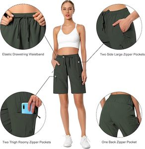Shorts Deportivos Ligeros para Mujer con Logotipo Personalizado, Resistentes al Agua, de Secado Rápido, con Múltiples Bolsillos, para Golf, Gimnasio, Viajes - Product Image 4