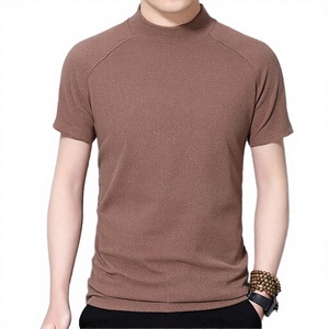 T-shirt à col roulé à manches courtes pour homme personnalisé - Polyester/coton respirant et écologique - Product Image 4