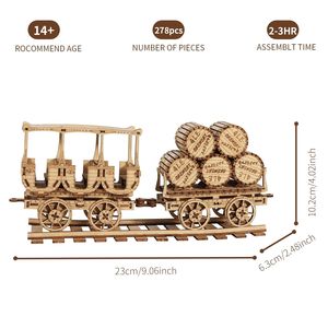 Kit Modello 3D in Legno di Camion Portavino, Puzzle Fai-da-Te per Bambini, Rompicapo e Gioco di Logica per Regali di Natale e Compleanno, Realizzato in Compensato - Product Image 2