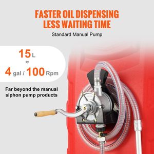 Serbatoio Portatile da 32 Galloni con Pompa di Trasferimento Manuale e Ruote per Stoccaggio Diesel e Benzina per Attrezzature di Movimentazione Materiali - Product Image 6