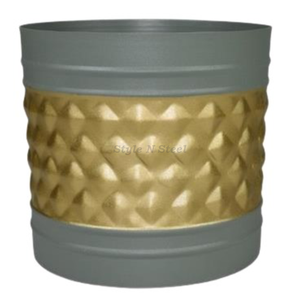 Maceta Moderna y Clásica de Dos Tonos con Recubrimiento de Polvo de Hierro, Duradera, Multiusos, para Interiores y Exteriores, con Drenaje - Product Image 2