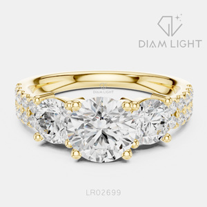 Bague de fiançailles ronde 1,30 carat, bijoux fins, certifiée IGI, or blanc 14 carats, diamant de laboratoire, cadeau pour anniversaire de mariage - Product Image 5