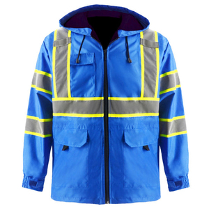 Vestes de sécurité haute visibilité personnalisées, chaudes, coupe-vent et réfléchissantes, avec plusieurs poches pour hommes - Product Image 5