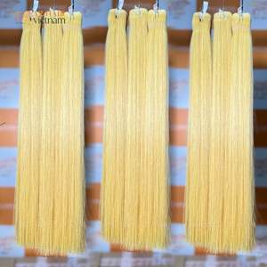 Factory Wholesale 100% Human Hair Bundles Double Machine Weft Yellow Color Remy Virgin Hair Cuticle Aligned Vietnamese Hair - Product Image 4