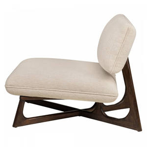 Silla de Comedor Moderna de Estilo Mid-Century, de Ratán, con Estructura de Madera, Asiento y Respaldo de Tela, Muebles para Exteriores e Interiores - Product Image 2