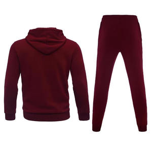Chándal de algodón para hombre, tela suave y transpirable, chaqueta con capucha y cremallera, pantalones ajustados con cintura elástica, ropa deportiva informal para gimnasio. - Product Image 2