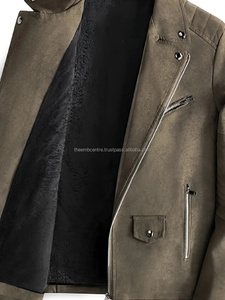 แจ็กเก็ตหนังสำหรับผู้ชายเสื้อแจ็กเก็ตแฟชั่นหนังพรีเมี่ยม - Product Image 5