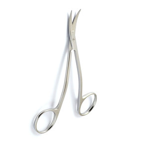 Ciseaux chirurgicaux dentaires professionnels La Grange courbés pour l'insertion de sutures et la coupe de tissus, en acier inoxydable - Product Image 5