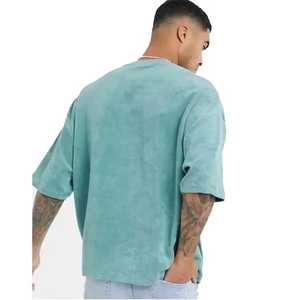T-shirt Homme Distressed 100% Coton Respirant Couleur Unie Logo Personnalisé Écologique – Meilleure Vente OEM en Gros - Product Image 5