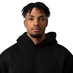 Sweat-shirt à capuche Varsity noir pour homme, en molleton épais, à manches longues, décontracté, athlétique, streetwear, pour la gym et l'entraînement - Product Image 3