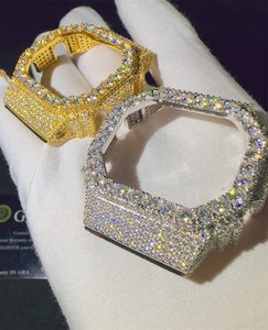 DW5600 Style Custom Watch Iced Out Steel <b>Case</b> Premium Streetwear Design Custom DW5600 Compatible Watch Full Metal <b>Case</b> Iced Out - Product Image 2