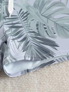 กางเกงว่ายน้ำชาย แห้งเร็ว ลายดอกไม้ ชุดชายหาด ความยาวระดับเข่า น้ำหนักเบา ระบายอากาศได้ดี กันน้ำ ผ้าทอ ทรงพอดีตัวสำหรับฤดูร้อน - Product Image 5