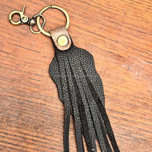 Hand Tooled Leather Keychain Personalized Fringe <b>Key</b> Fob Cactus Cowgirl Car <b>Key</b> Western <b>Key</b> Keychain Leather Carabiner <b>Key</b> Clips - Product Image 3