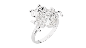 Bague de mariage en or 14 carats de qualité supérieure, coupe ronde, bijoux fins, bagues élégantes, bague avec diamant de laboratoire de 2 carats, bijoux fins sur mesure - Product Image 3