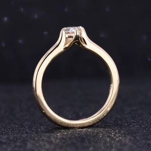 Anillo de Boda CONCEPTION de Plata 925 con Moissanita Corte Marquesa en Oro Blanco/Amarillo/Rosa de 10k/14k/18k para Mujer - Product Image 2