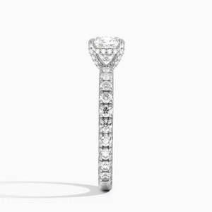 แหวน BOJ รุ่น 055 ทรงคุชชั่นคัท เงินแท้ 925 ประดับเพชร Olympia แบบสามส่วน 2 กะรัต สี D ความสะอาด VVS1 มอยส์ซาไนต์ รับรองโดย GRA - Product Image 3