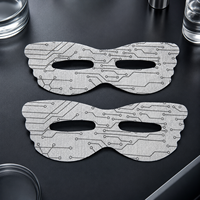 Masque oculaire conducteur à microcourant Y459 en fibre de charbon de bambou avec motif imprimé en pâte d'argent pour applications sur appareils