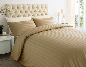 Draps de lit en satin 250TC tendance, motif uni, respirants, pour usage hôtelier - Product Image 1